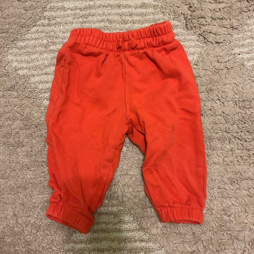 Hanna Andersson Orange Jogger Sweatpants 6-12mo